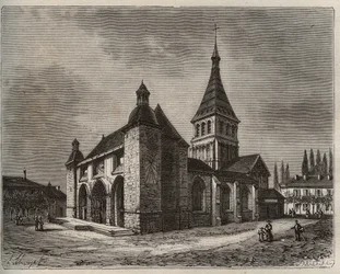 Notre Dame de Wassy - Haute-Marne i Champagne-Ardenne-regionen - gravering i "La France illustrée: geografi, historie, statistisk administrasjon" av V.-A. Malt brun. 1884