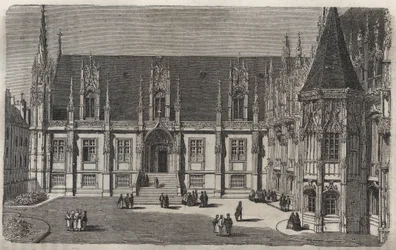 Justispalasset i Rouen - gravering i "Histoire de France" av Victor Duruy (1811-1894) - 1882