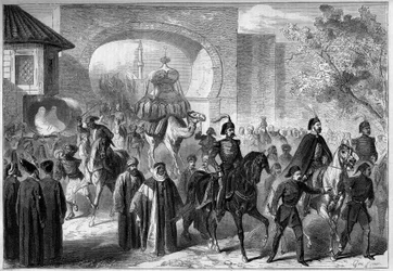 Pelerinage of Mecca: depart from Constantinople of the caravan to carry presents destined for the temple of Kaaba (Ka