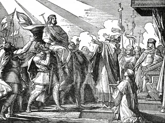 Pepin utropte til konge av frankerne i 751, ca. 1890 Pepin den korte (ca. 715-68) uekte sønn av Charles Martel; Pepin le Bref; far til Karl den Store (747-815);