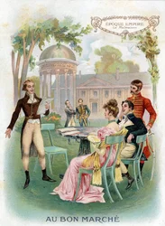 Empireperiode: Malmaison. Kromolitografi "Au Bon Marche" ca 1890.