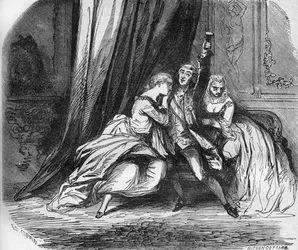 Philip II Duke of Orleans (the Regent) (1674-1723) and his two daughters Marie Louise Elisabeth d