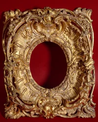 Bilderamme i forgylt tre. Frankrike 1700-tallet. Paris, dekorativ kunst