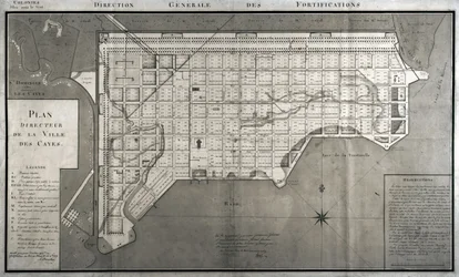 Hovedplan for byen Les Cayes, 1789
