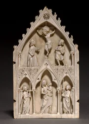 Plakett: The Crucifixion and Virgin and Child with Angels, ca. 1250-1270