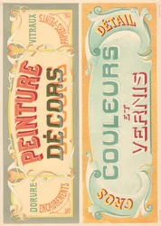Plate 22: Skiltmodeller for jugendstil bokstavmaler (Maledekor, farger og lakk).