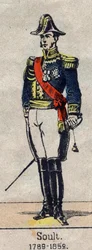 Portrait en pied av Nicolas Soult (1769–1851) marechal de France, hertugen av Dalmatia. Bilde av Epinal fra slutten av 1800-tallet.