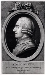 Portrettmedaljong av Adam Smith (1723–90)