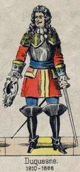 Portrett av Abraham, Marquis Duquesne (1610 - 1688), fransk Marin. Bilde av Epinal fra slutten av 1800-tallet.