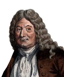 Portrett av Alain Rene Lesage (Le Sage) (1668-1747), fransk romanforfatter og dramatiker.
