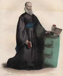 Portrett av Ambroise Pare (1509-1590), fransk kirurg.