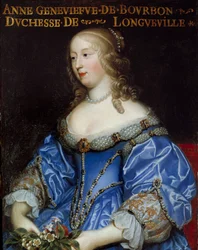 Portrett av Anne Genevieve de Bourbon Conde (Anne-Genevieve de Bourbon-Conde), hertuginne av Longueville (1619-1679) Maleri av den franske skolen