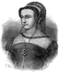 Portrett av Anne Oston, kjetter, elskerinne til pave Sixtus V (Felice Peretti kjent som Sixtus V eller Sixtus V eller Sisto V