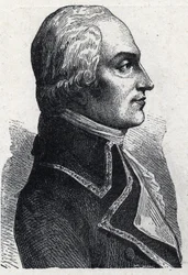 Portrait of Armand Louis de Gontaut Biron military francais (1747-1793) Engraving of 1889. Private collection.