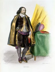 Portrett av Blaise Pascal - i "" Den franske Plutarch", av Mennechet