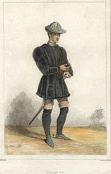 Portrett av Charles VII (1403 - 1461), konge av Frankrike.