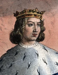 Portrett av Charles V av Frankrike, kalt den vise (1338-1380), konge av Frankrike.