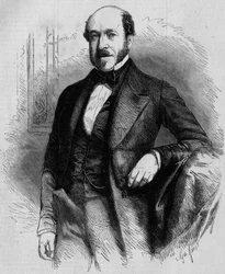 Portrett av Charles de Morny (1811-1866), fransk politiker, president for Corps Legislatif under det andre imperiet. Gravering i "" Le Monde Illustré"" nr. 33 av 28. november 1857.