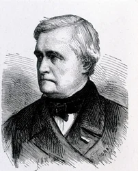 Portrett av Claude Pouillet, fransk fysiker (1790 - 1868) - i "" Album de la Science; berømte vitenskapsmenn; Grandes funn""" 1896.