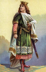 Portrett av Clotaire (Clothaire) III, kongen av frankene (652-673).