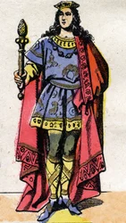 Portrait of Clotaire (Clothaire) III, King of the Francs (652-673).