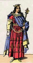 Portrett av Clovis III, kongen av frankene fra 691 til 695.