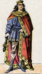 Portrait of Clovis II, King of the Francs (v.633-657).