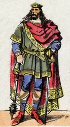 Portrett av Clovis I (v. 466 - 511), kongen av frankerne.