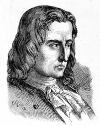 Portrett av Denis Papin (1647 - 1714) - i "" Album of Science; berømte lærde; Grandes funn""" 1896.
