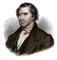 Portrett av Francois Arago (1786-1853), fransk matematiker, fysiker, astronom og politiker. i "" LIBRE DES SPORERS"" av Louis de Cormenin Timon. 1842. Privat samling.