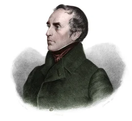 Portrait of Francois Guizot (1787-1874), French historian and statesman. in “” LIBRE DES SPORERS”” by Louis de Cormenin Timon. 1842. Private collection.