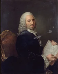 Portrett av Francois Quesnay (1694-1774) lege av Louis XV og fysiokrat, etter 1743 (olje på lerret)