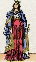 Portrett av Fredegonde, dronning av Neustria (545-597).