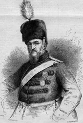 Portrett av Frederic VII (1808-1863), konge av Danmark. Gravering i "" Le Monde Illustré"" nr. 346 av 28. november 1863.