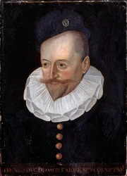 Portrett av Henri I, hertugen av Montmorency, Connetable of France (1534-1614) Maleri av den franske skolen på 1500-tallet. Dim. 0,31 x 0,22 m. Versailles, slottene i Versailles og Trianon