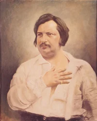 Portrett av Honore de Balzac (1799-1850) etter en daguerreotypi