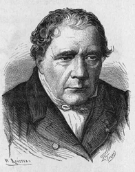 Portrett av Jacques Babinet (1794 - 1872), fransk fysiker og astronom - i "Album de la Science; berømte vitenskapsmenn; Store funn""" 1896.