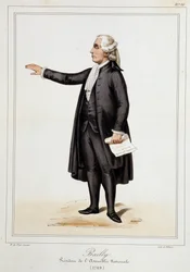 Portrett av Jean Sylvain Bailly (1736 - 1793) - i "" Samling av kostymer, våpen og møbler for historien til den franske revolusjonen og imperiet" av Horace de Viel-Castel (Viel Castel)