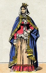 Portrett av Jeanne de Boulogne Woman av Philip V den lange (1294 - 1322)