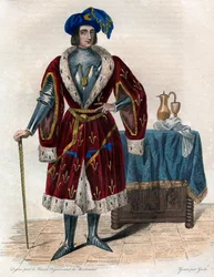 Portrett av John of Orleans, greve av Dunois (Bastard of Orleans) (1402-1468).