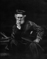 Portrait of Leon Cogniet (1794-1880), French painter. Engraving in “” Le Monde Illustré”” n°1236 of 4 December 1880.