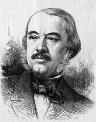 Portrait of Leon Laya (1810-1872), French playwright. Engraving in “” Le Monde Illustré”” n°805 of 14 September 1872.