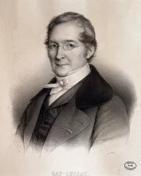 Portrett av Louis-Joseph Gay-Lussac (Louis Joseph Gay Lussac) (1778–1850), fransk kjemiker og fysiker. Gravering fra 1800-tallet. Biblioteket ved École Polytechnique, Paris