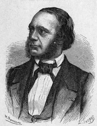 Portrett av Louis Breguet (1804 - 1883), urmaker og oppfinner av telegrafiapparater - i "" Album de la Science; berømte vitenskapsmenn; Store funn""" 1896.