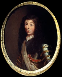Portrett av Louis II Prince of Bourbon (Bourbon-Conde), Grand Conde (1621-1686) Maleri av den franske skolen på 1600-tallet. Paris, Musee de l'Armee