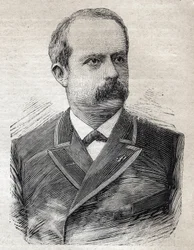 Portrett av Louis Lepine (1846-1933), prefekt i Paris, i "Le Petit Parisien"" 23.07.1893 (gravering)
