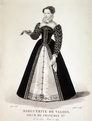 Portrett av Margaret av Navarra (1492-1549) Dronning av Navarra og poetinne - 1800-tallet