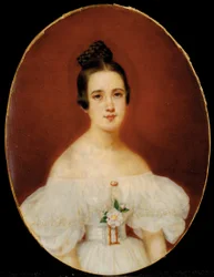 Portrett av Marie-Célestine De Gas, mor til Edgar Degas, ca. 1832-34