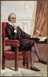 Portrett av Miguel Cervantes (1547-1616), spansk forfatter.