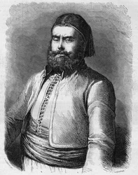Portrett av Mohammed Said (1822-1863), visekonge (Pasha) av Egypt under det osmanske riket. Gravering i "" Le Monde Illustré"" nr. 303 av 31. januar